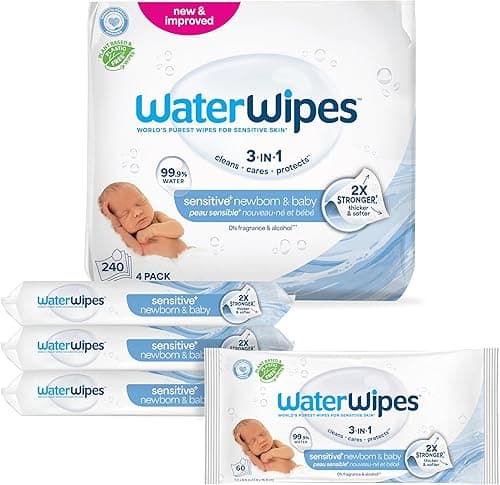 WaterWipes Original Baby Wipes, 99.9% Water, Unscented & Hypoallergenic
