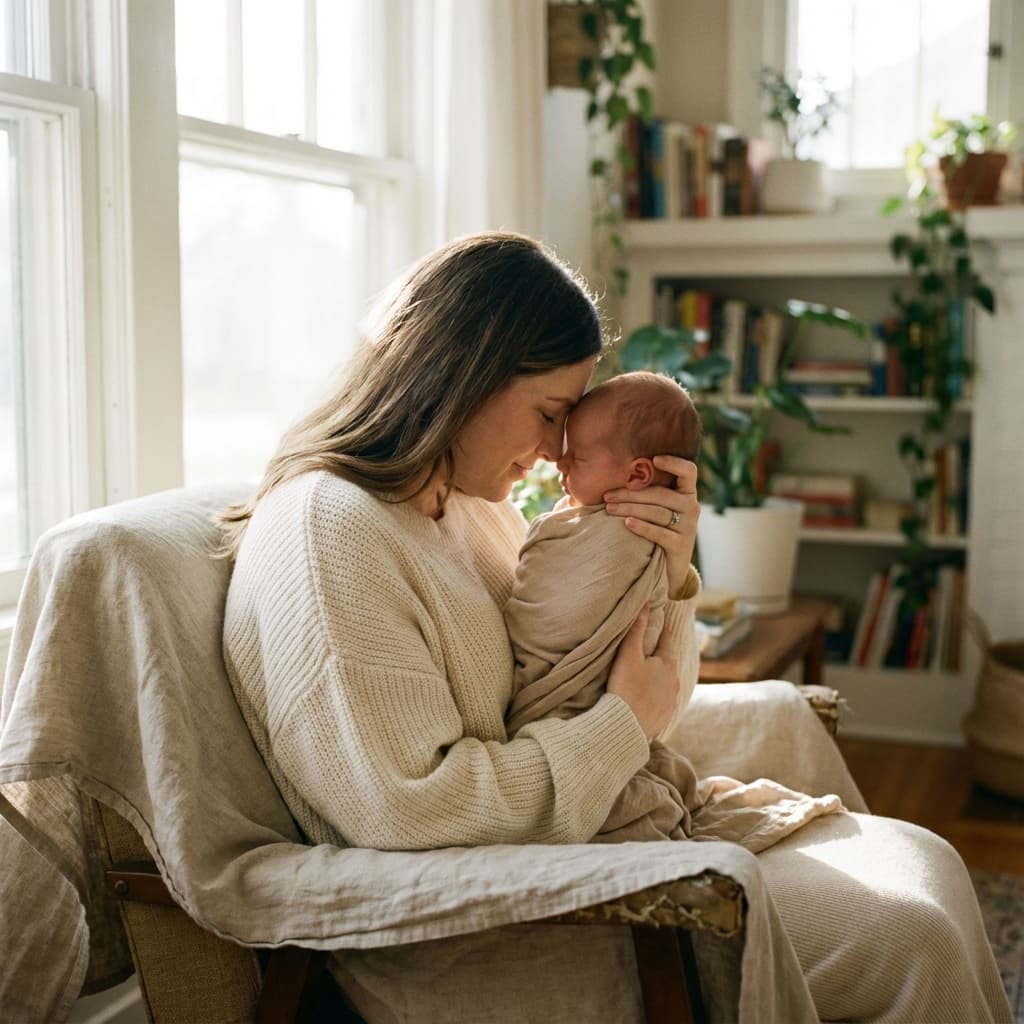 Mother and baby connecting